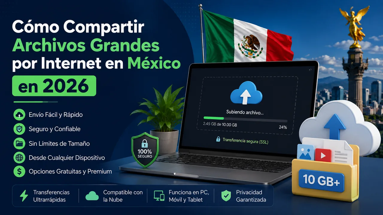 Cómo Compartir Archivos Grandes por Internet en México en 2026