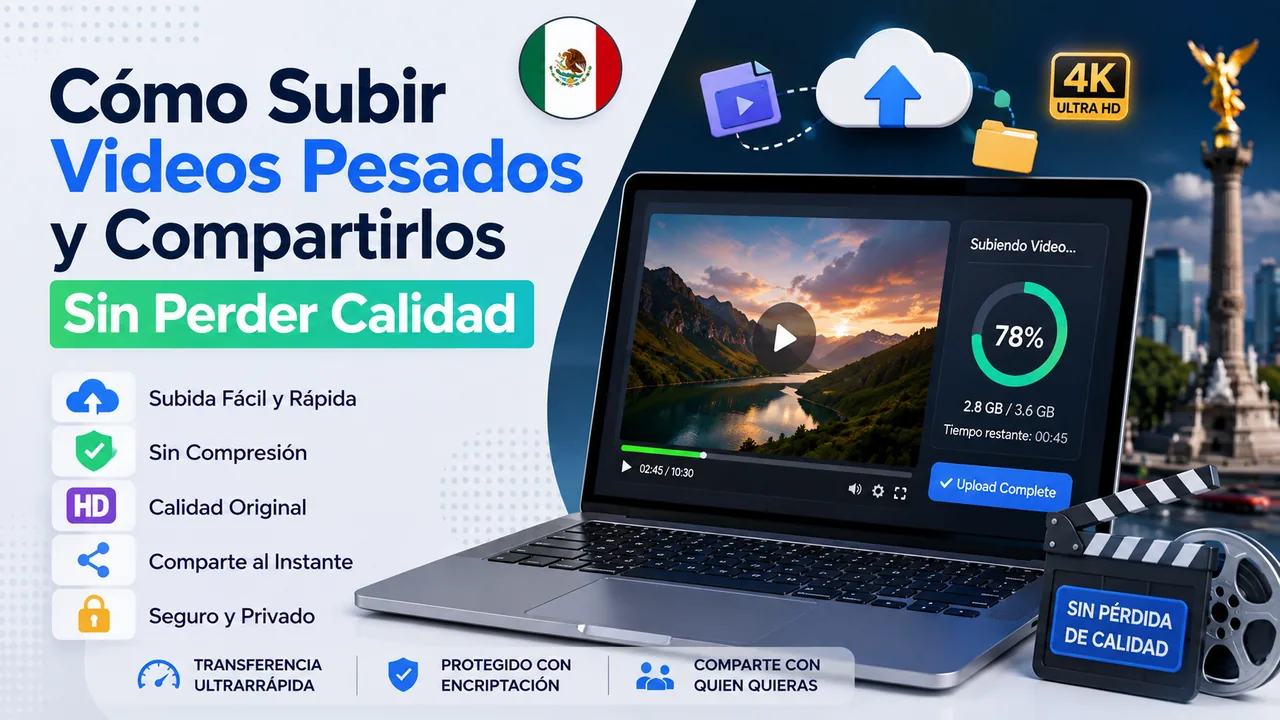 Cómo Subir Videos Pesados y Compartirlos Sin Perder Calidad