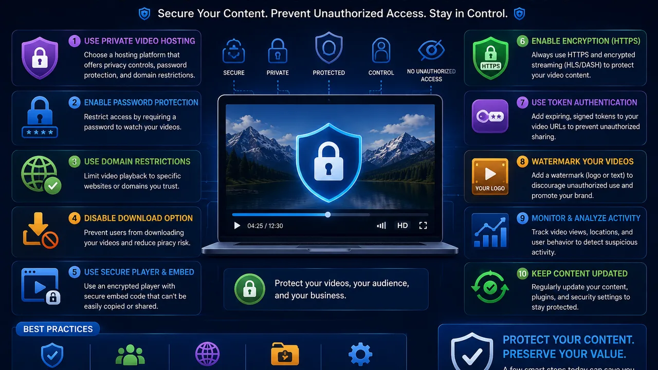 How to Protect Videos From Unauthorized Access and Sharing